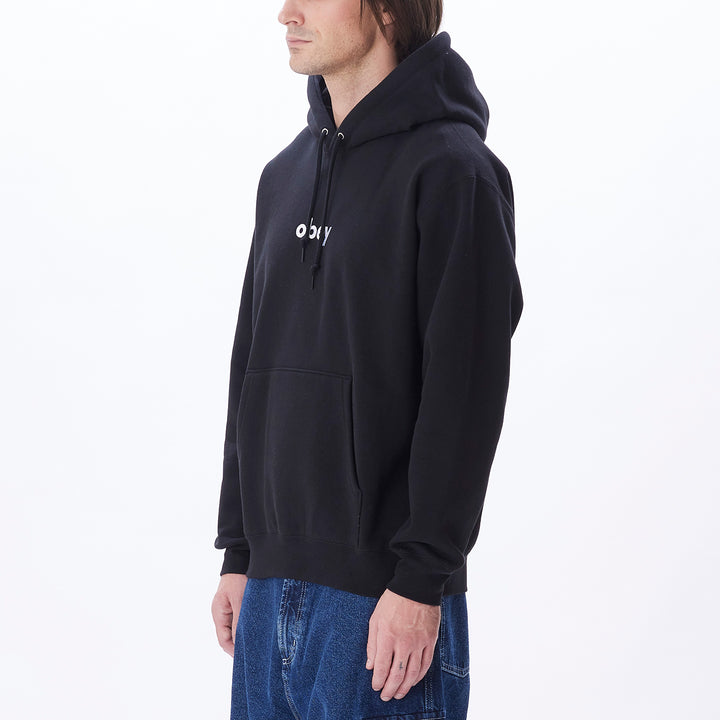 Obey Lowercase HEAVYWEIGHT OVERSIZE HOOD - Black