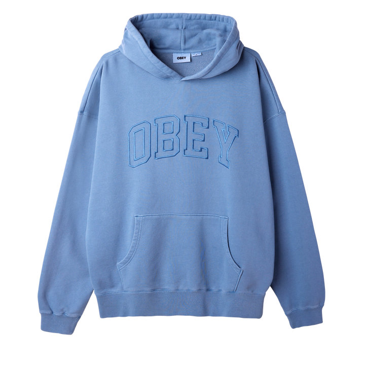 Obey Pigment Collegiate Extra heavyweight OVERSIZE HOOD - Coronet Blue