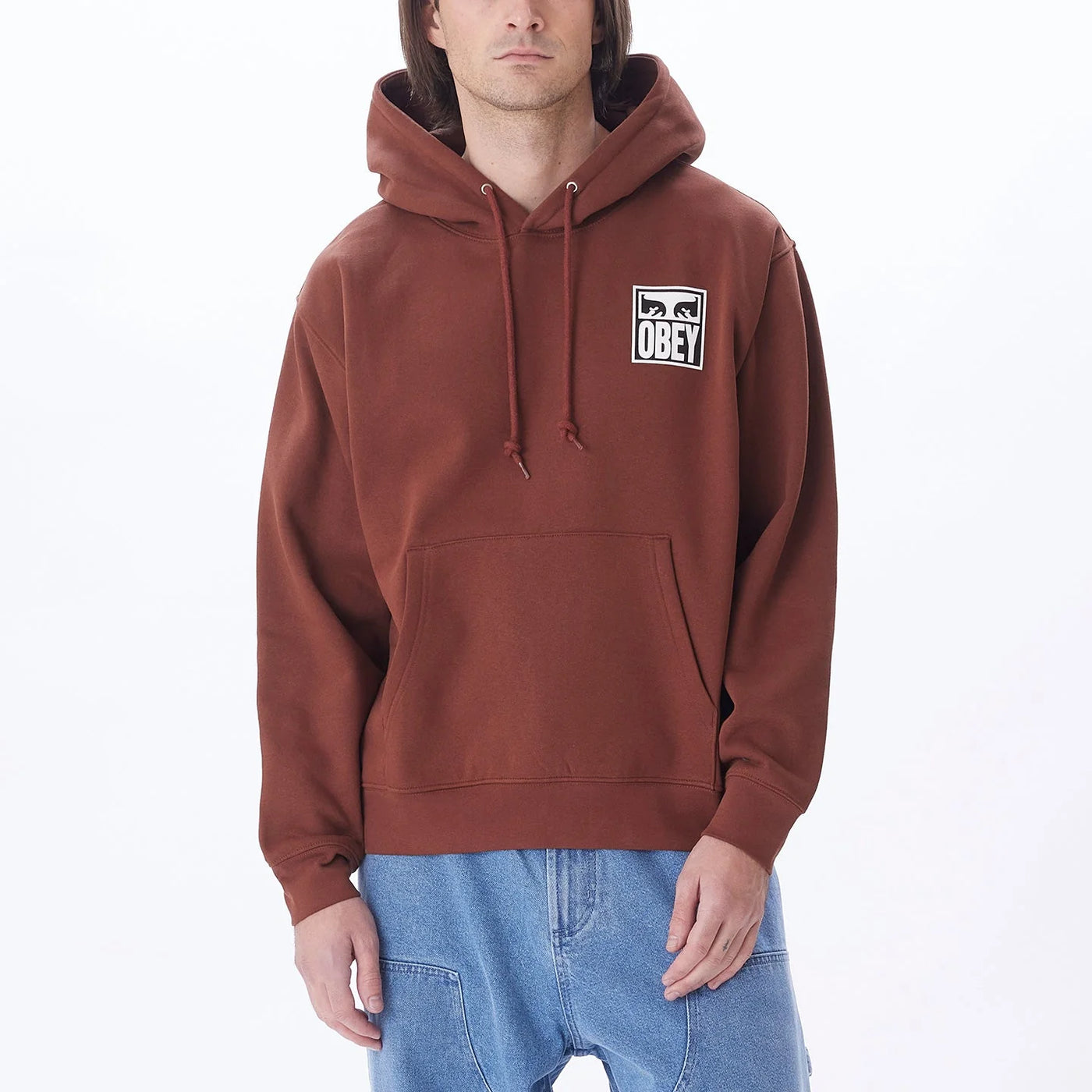 Obey Eyes Icon Heavyweight Oversize Hoodie - Sepia