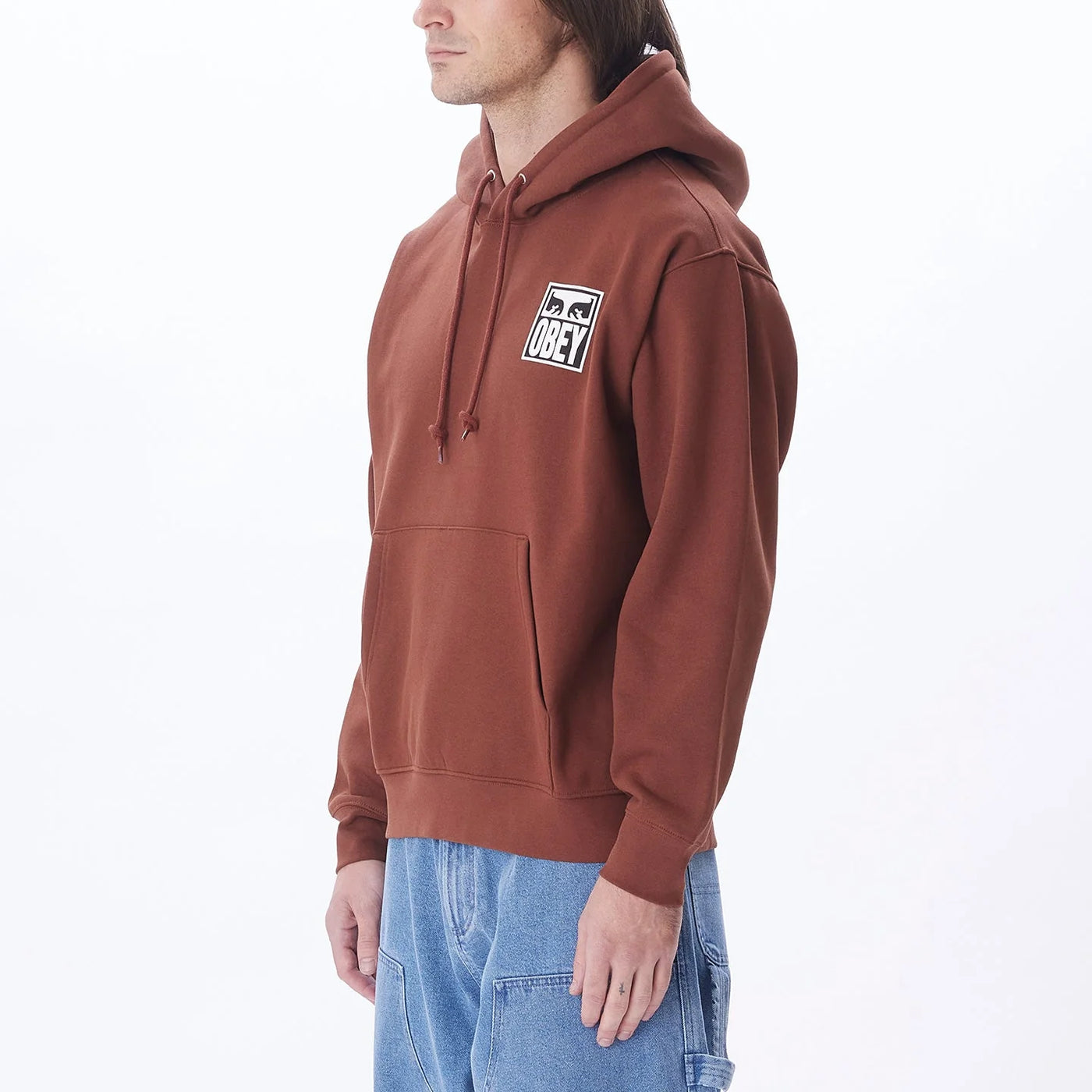 Obey Eyes Icon Heavyweight Oversize Hoodie - Sepia