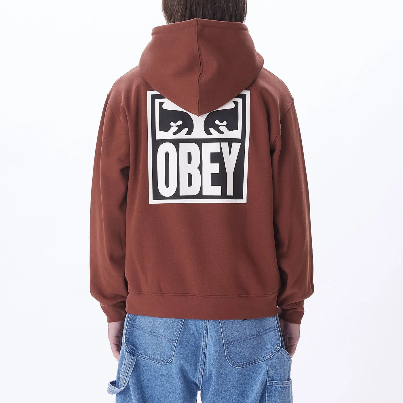 Obey Eyes Icon Heavyweight Oversize Hoodie - Sepia