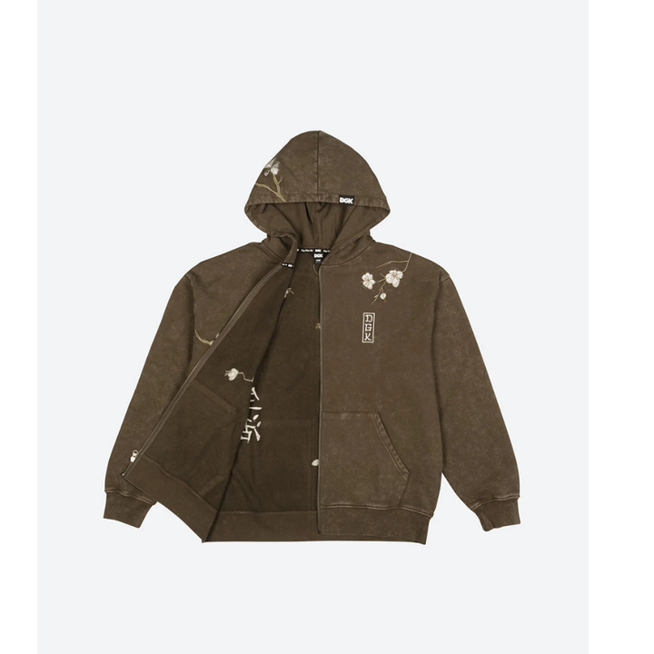 DGK Zion Zip Hoodie - Brown