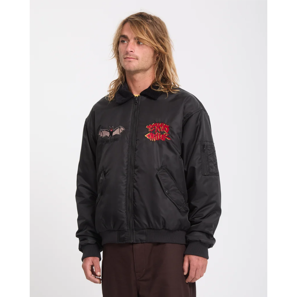 Volcom Ozzy Wendbare Bomberjacke - Black