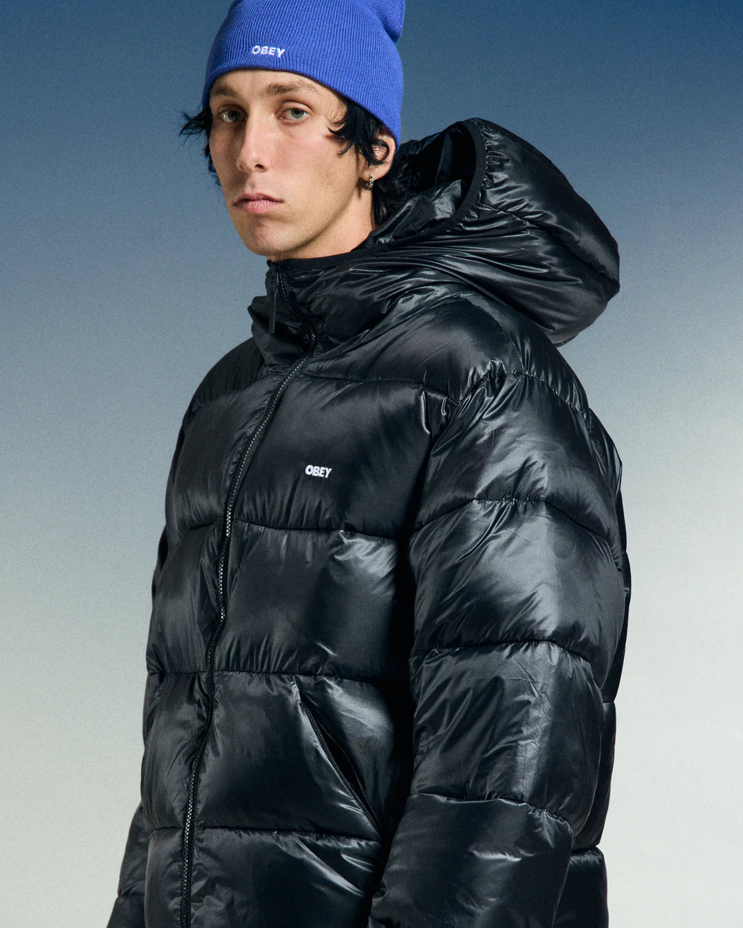 Obey STRATUS PUFFER JACKET - Black
