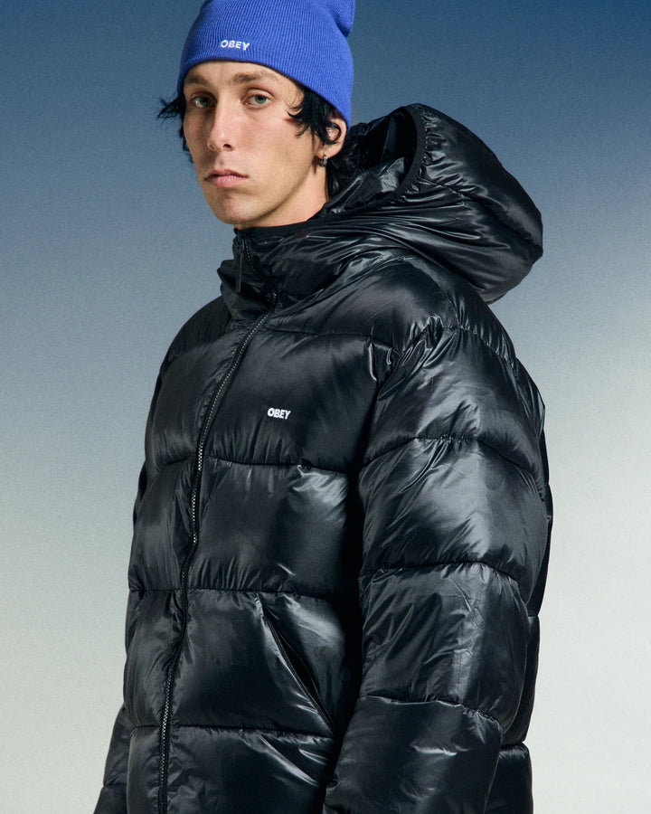 Obey STRATUS PUFFER JACKET - Black