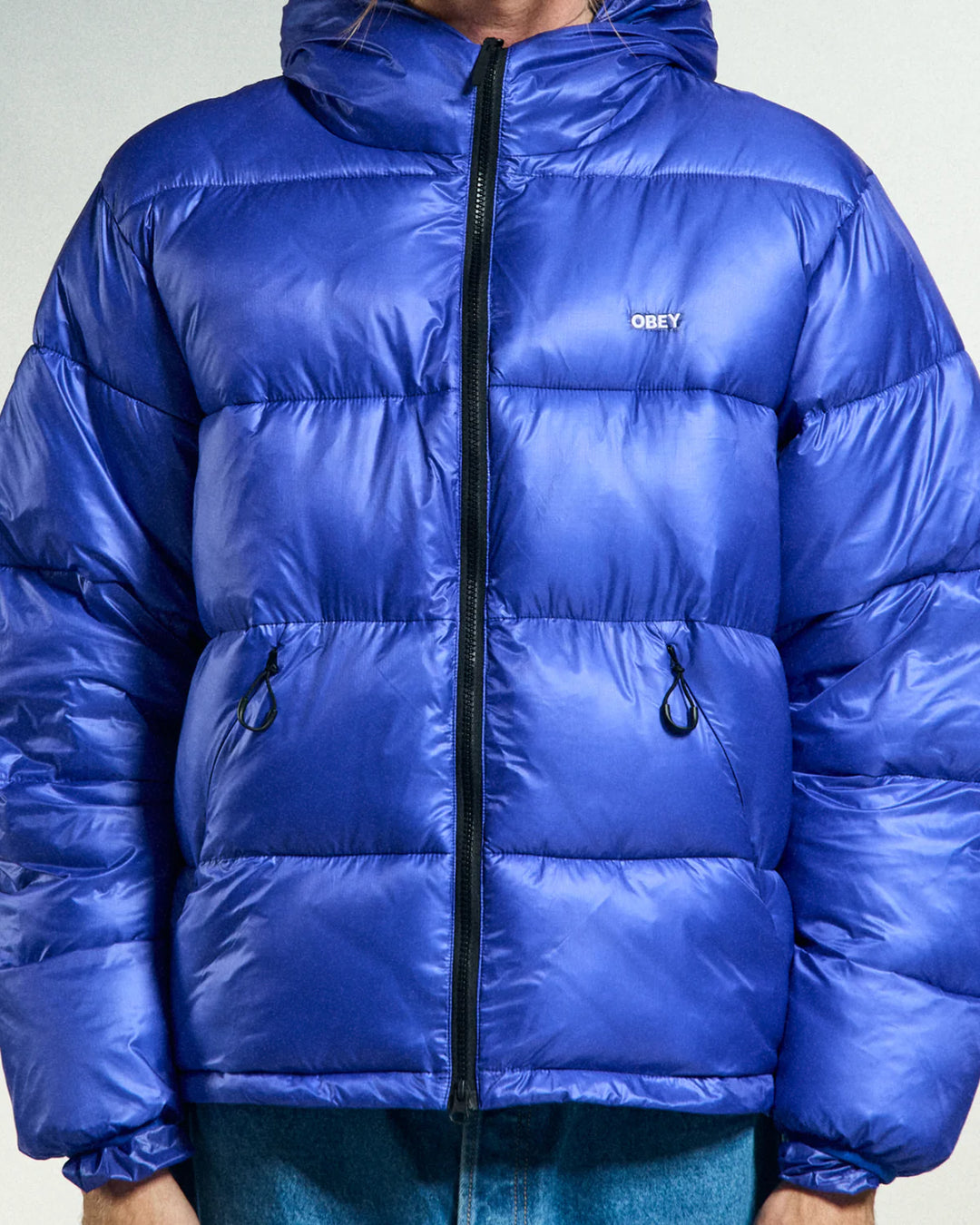 Obey STRATUS PUFFER JACKET - Blue
