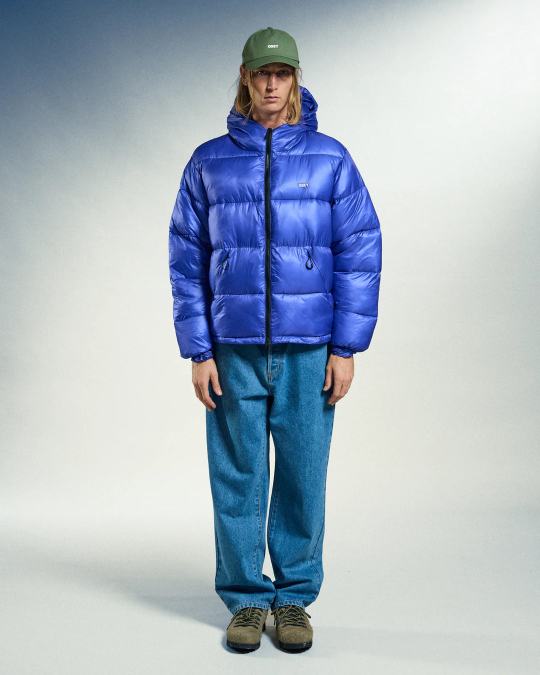 Obey STRATUS PUFFER JACKET - Blue