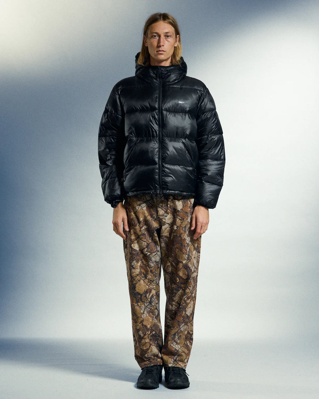 Obey  CLASSIC BAGGY Jeans DENIM - Fence Camo Multi Braun