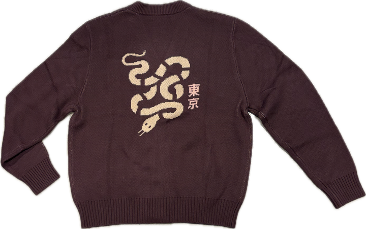 Kaotiko Cardigan Stick Jacke Snake - Braun