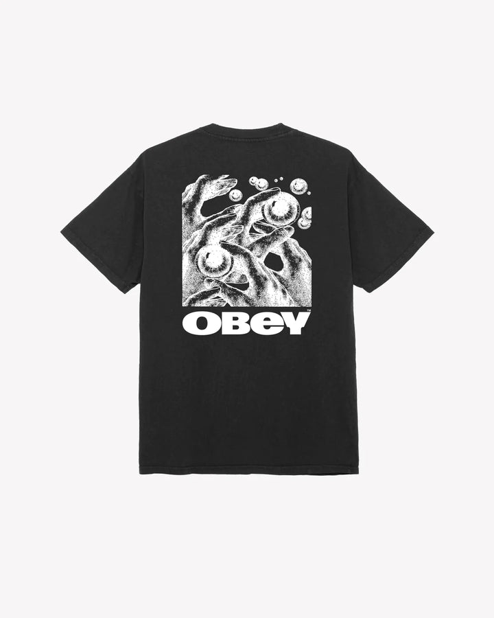 Obey EYES IN MY HEAD PIGMENT Premium T-SHIRT - Pigment Vintage Black