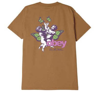 Obey IT’S ALL LOVE CLASSIC T-SHIRT - Brown Sugar