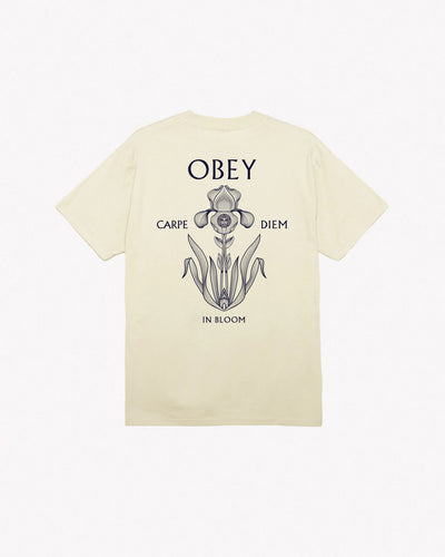 Obey Iris in Bloom Classic T-Shirt - Cream