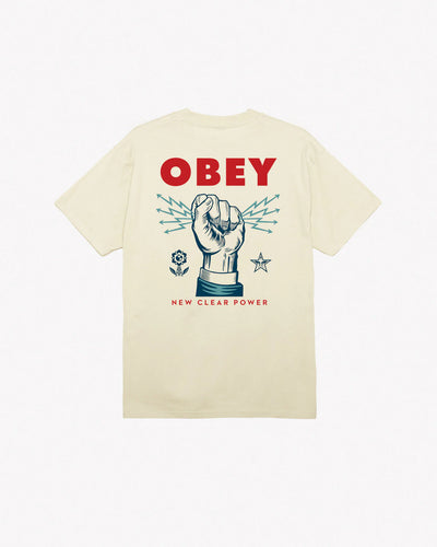 Obey New Clear Power Classic T-Shirt - Cream