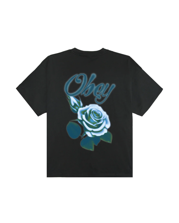 Obey AIRBRUSHED ROSE HEAVYWEIGHT T-SHIRT - Vintage Black