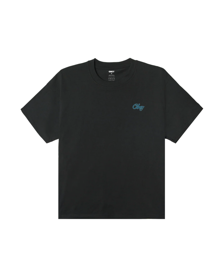 Obey AIRBRUSHED ROSE HEAVYWEIGHT T-SHIRT - Vintage Black