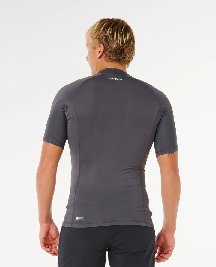 Ripcurl Kurzarm T-Shirt mit 50 UV-Schutz Waves -  Charcoal Grey