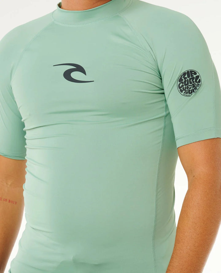 Ripcurl Kurzarm T-Shirt mit 50 UV-Schutz Waves - Aloe
