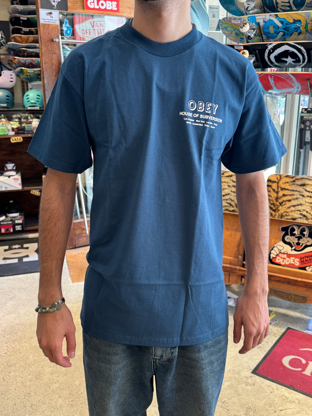 Obey House Of Subversion T-Shirt HarborBlue