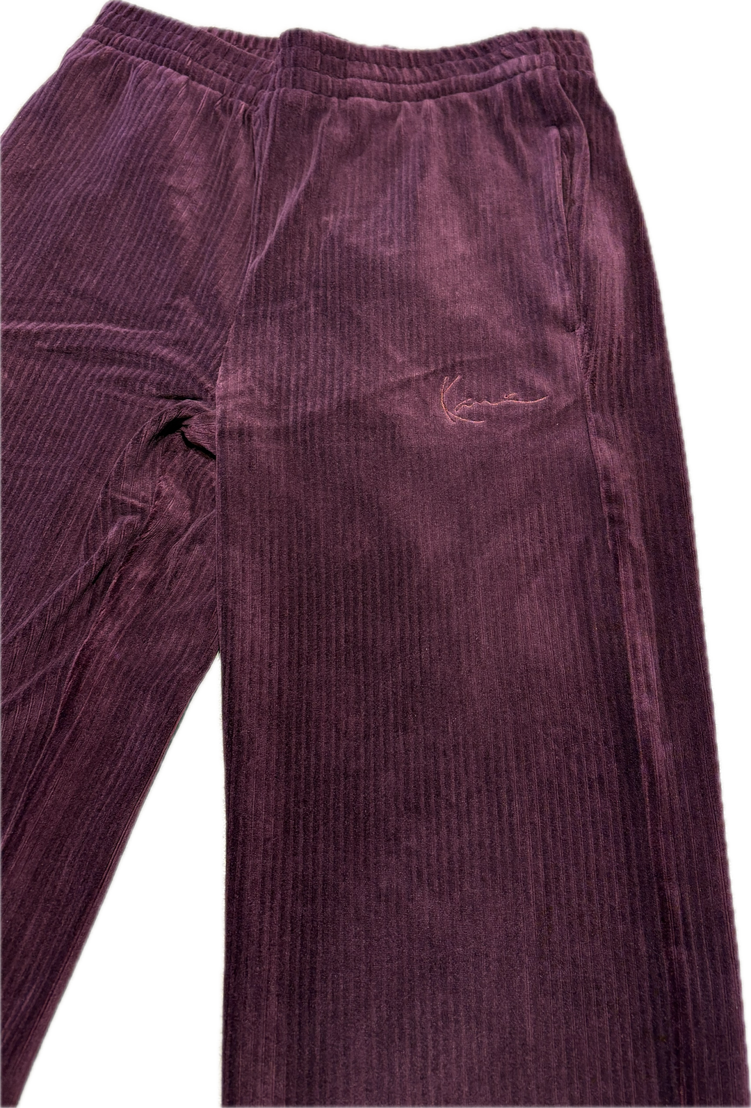 Karl Kani Signature Corduroy Cort Trackpants Jogginghose - Plum