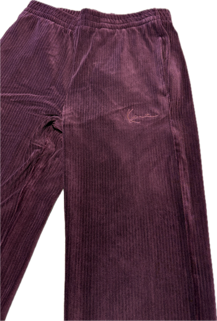 Karl Kani Signature Corduroy Cort Trackpants Jogginghose - Plum