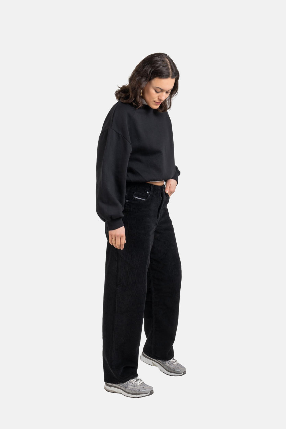 Reell WOMEN CHLOE BAGGY Cord Pants - Black Cord