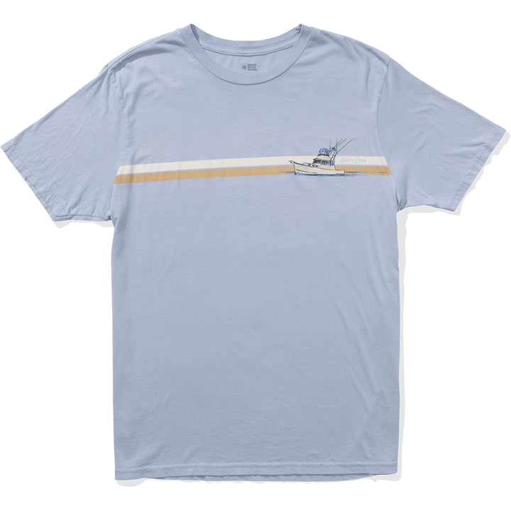 Salty Crew Water Line  T-Shirt - Blue Fog