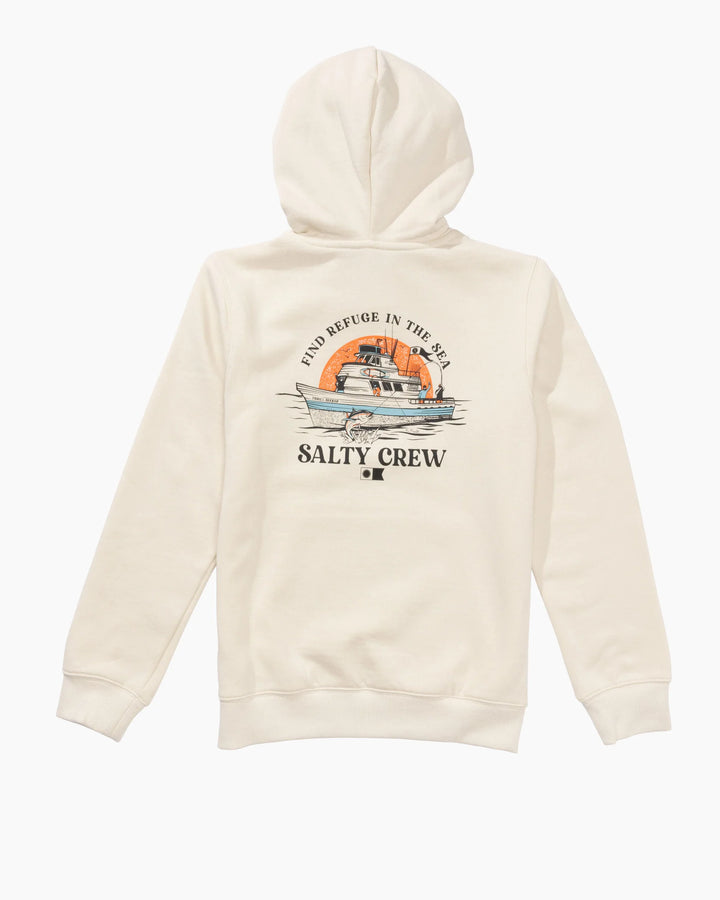 Salty Crew Day Charter Jungen Fleece-Kapuze - Stone