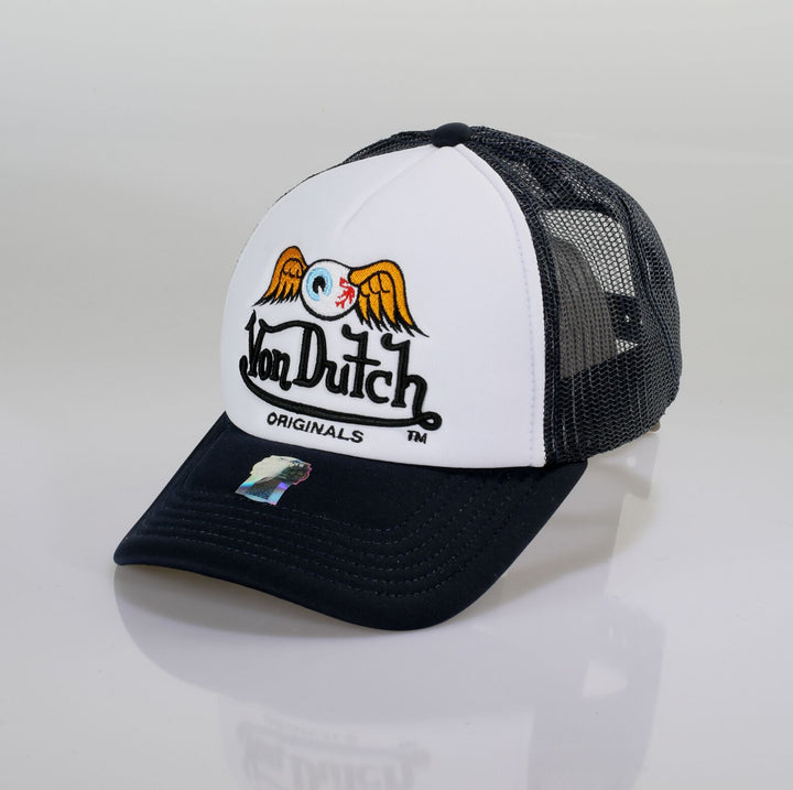 Von Dutch Baker Trucker Cap - White / Black