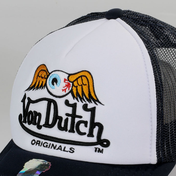 Von Dutch Baker Trucker Cap - White / Black