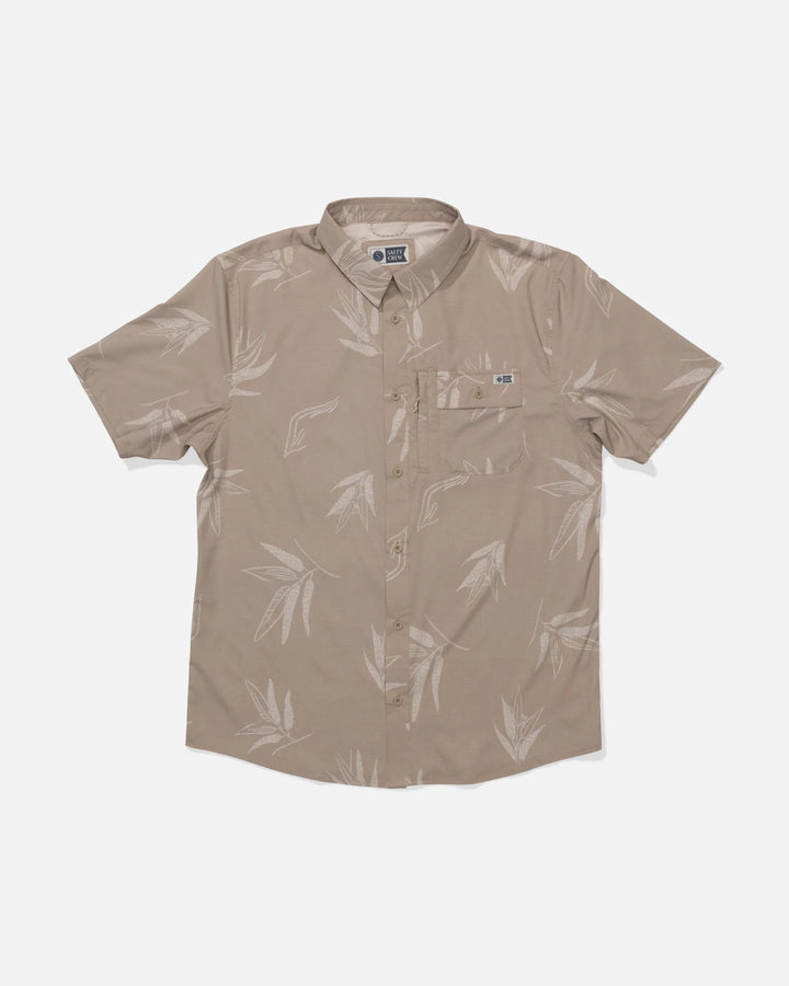 Salty Crew Flagship UV Button-Up Hemd - Dunkel Khaki