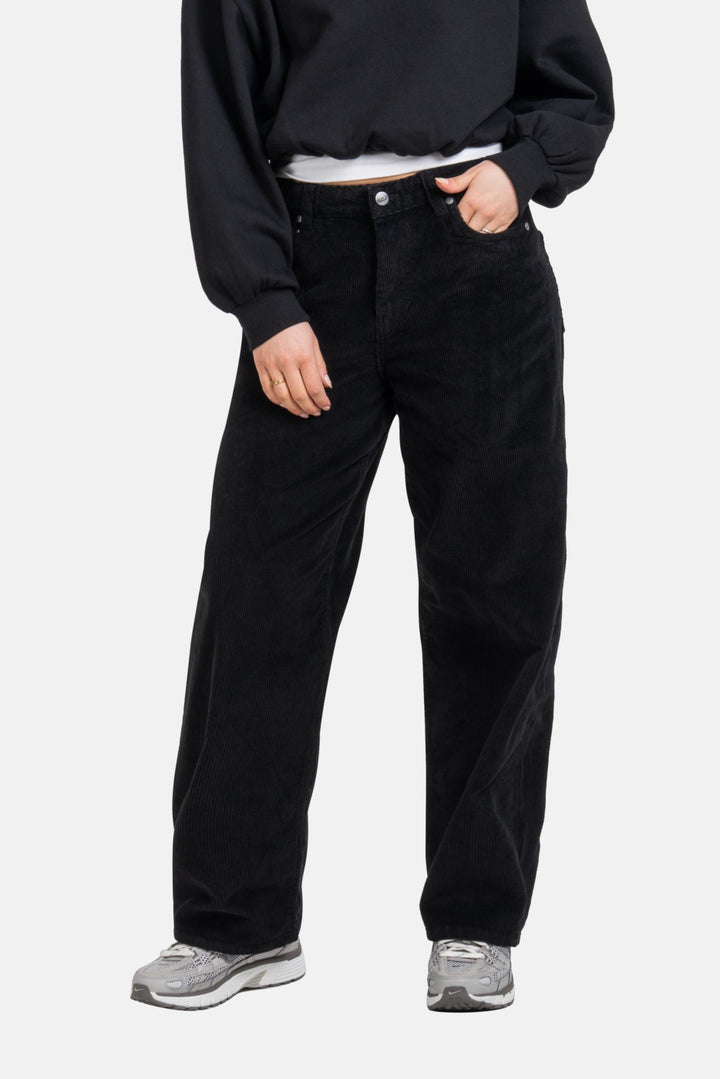 Reell WOMEN CHLOE BAGGY Cord Pants - Black Cord