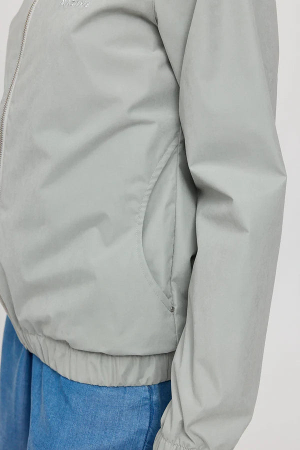 Mazine Basic Blouson Jacket - aqua grey