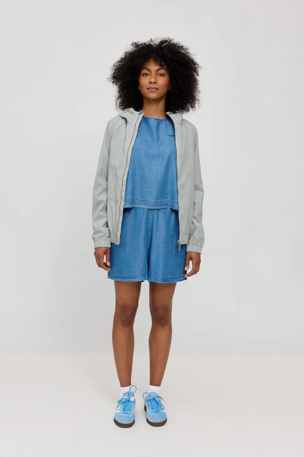 Mazine Basic Blouson Jacket - aqua grey