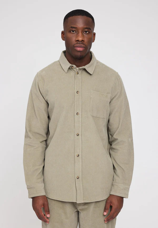 Mazine Pocket Corduroy Cord Hemd light khaki