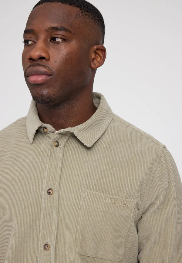 Mazine Pocket Corduroy Cord Hemd light khaki