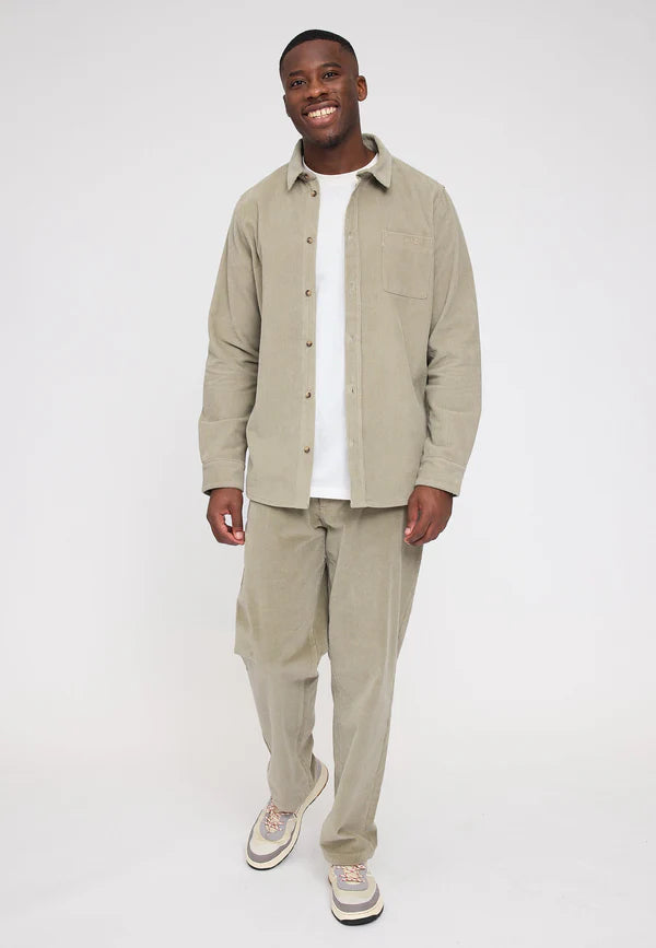 Mazine Pocket Corduroy Cord Hemd light khaki