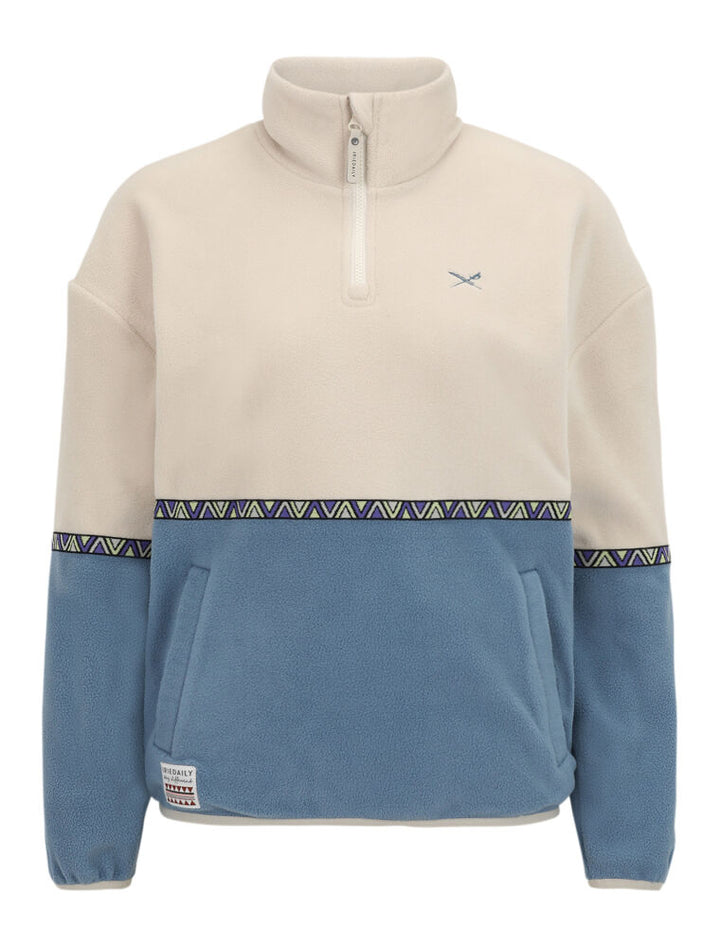 Iriedaily Holina Woman Fleece Zip Troyer greyblue