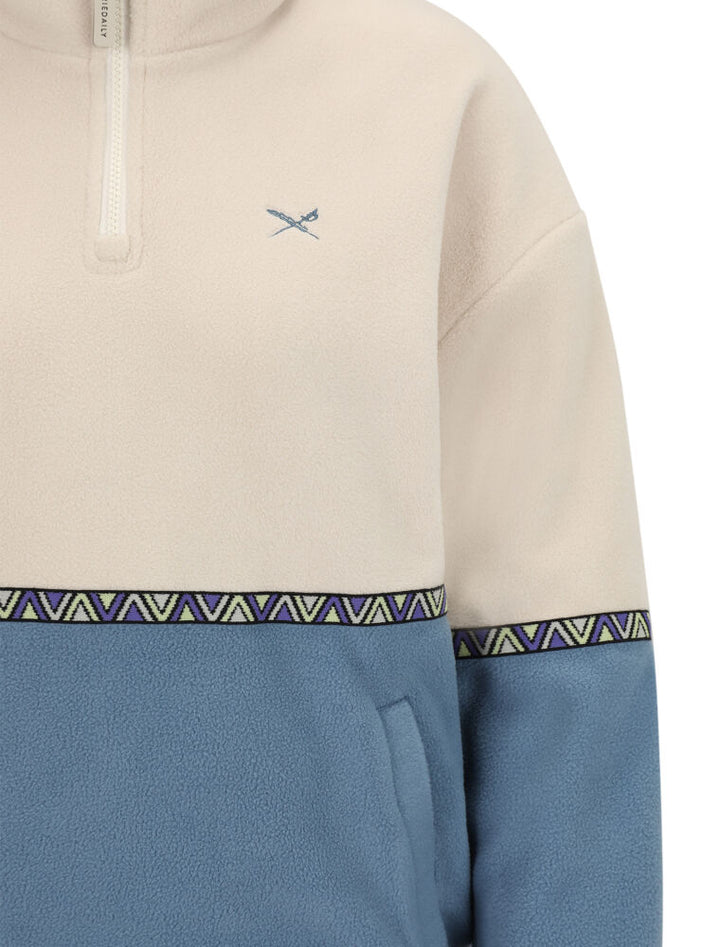 Iriedaily Holina Woman Fleece Zip Troyer greyblue
