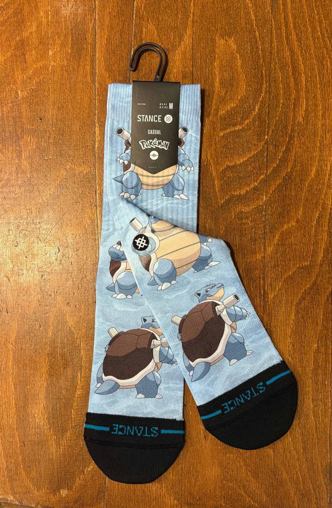 Stance Blastoise AOP Pokémon Crew Socks Stance - Blue