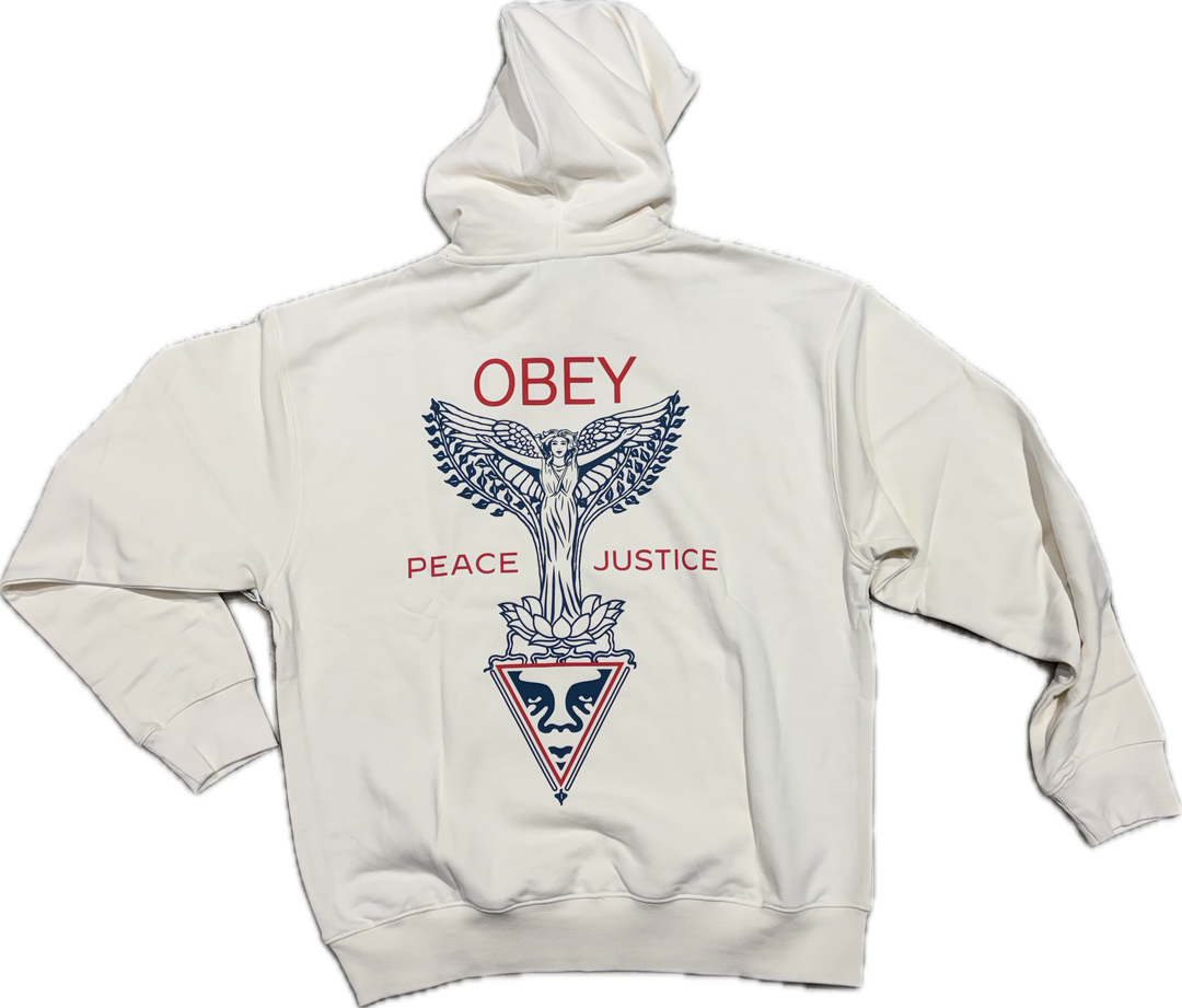 Obey NOUVEAU ANGEL PULLOVER HOOD - Unbleached Beige