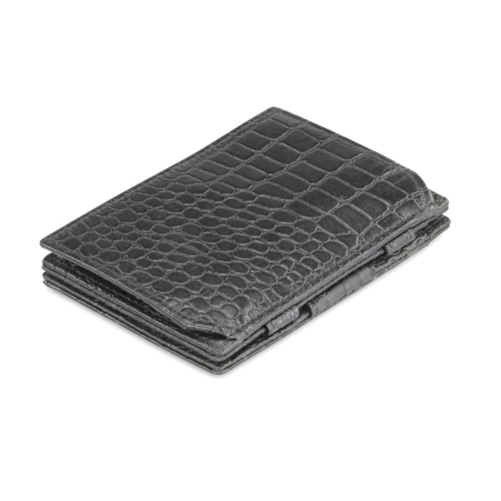 Garzini / Hunterson Essenzial Coin Magic Wallet 7 Cards - Croco Black