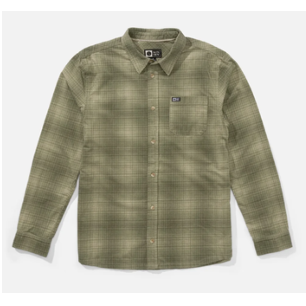 Salty Crew Caster Hemd Cord - Oil Green