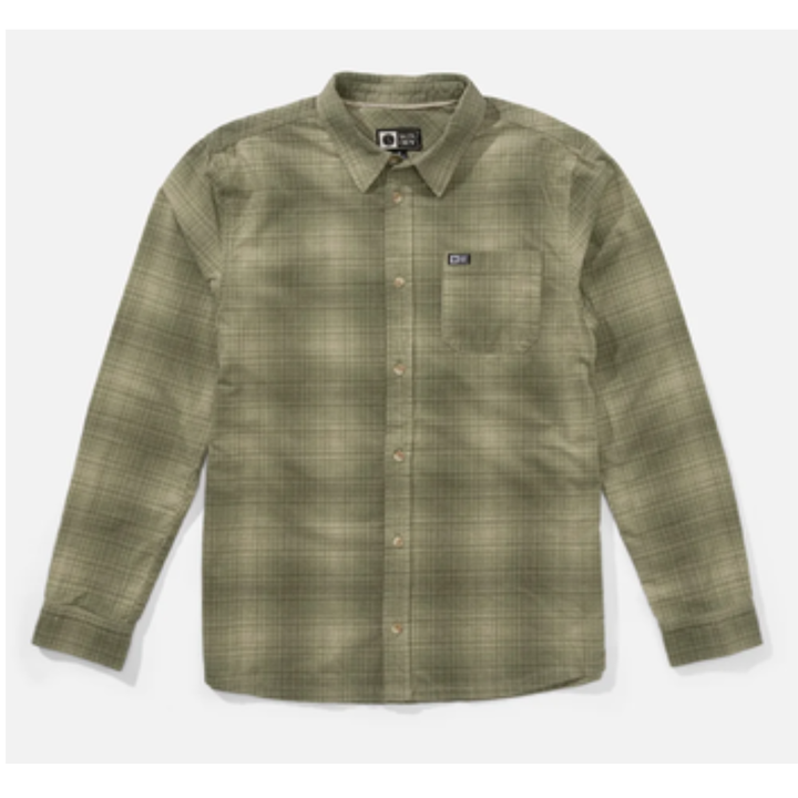 Salty Crew Caster Hemd Cord - Oil Green