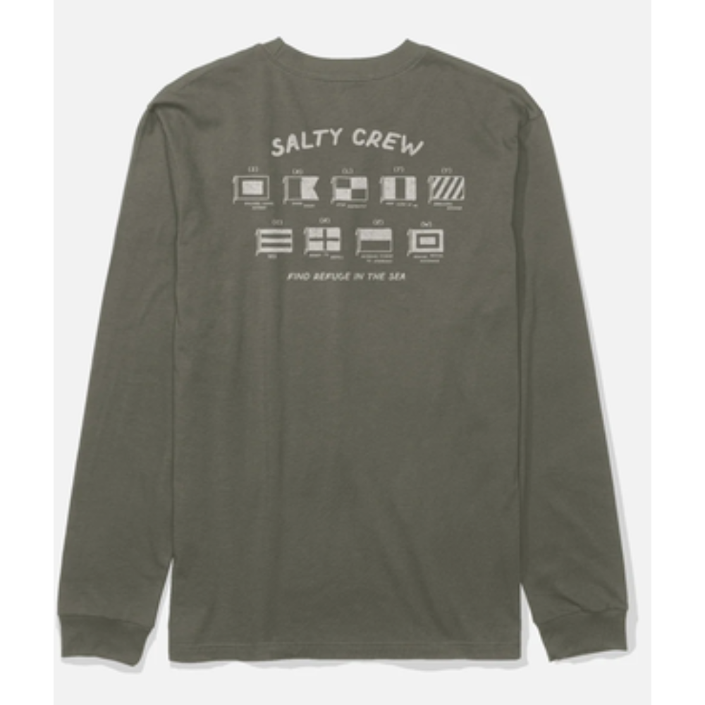 Salty Crew Call Sign Ls Tee - Dusty Olive Longsleeve