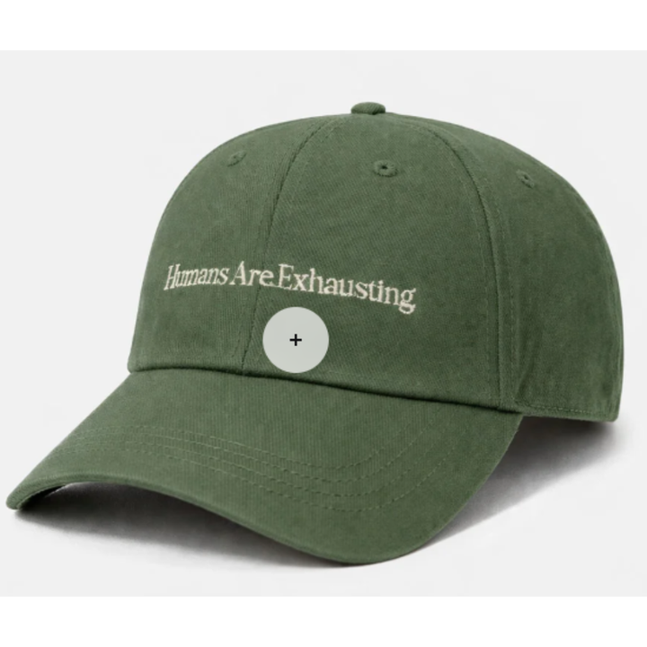 Kaotiko Humans Are Exhausting Organic Khaki Cap - Khaki Olive