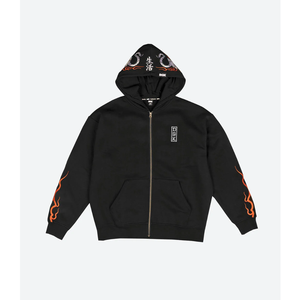 DGK Roamer Zip Hoodie - Black