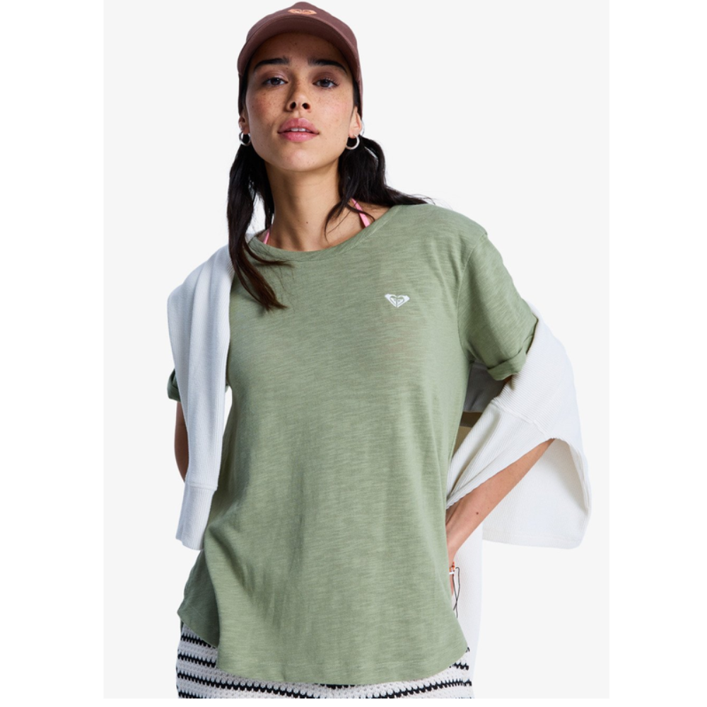 Roxy Oceanwave Regular Emby T-Shirt - GLD0 Grün