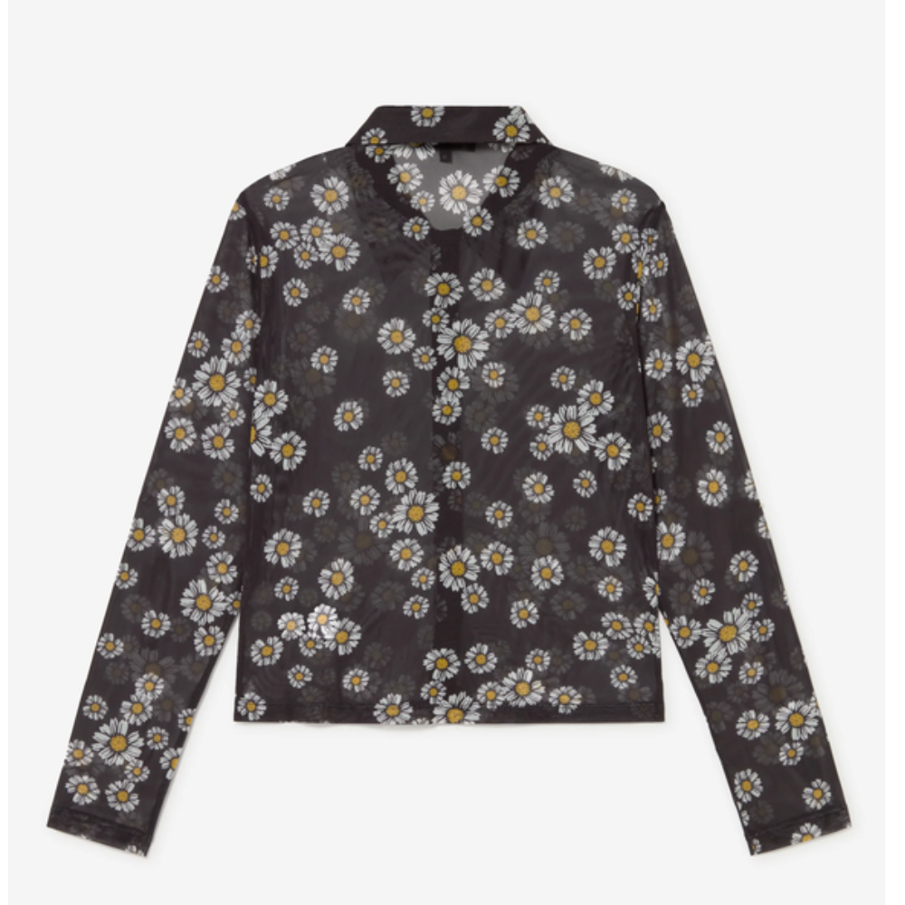 Kaotiko Tüll Belle Epoque Bluse - Black