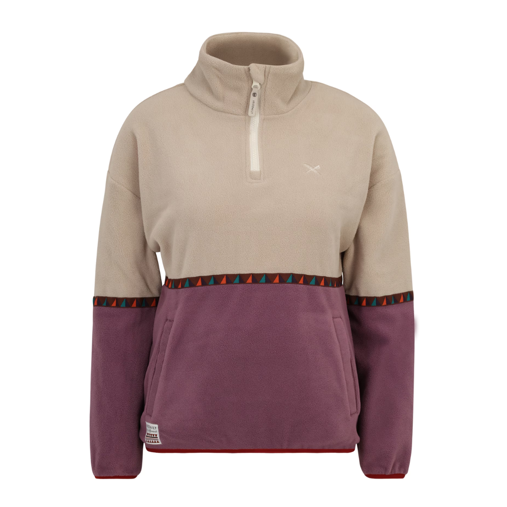 Iriedaily Holina Woman Fleece Zip Troyer - Beige