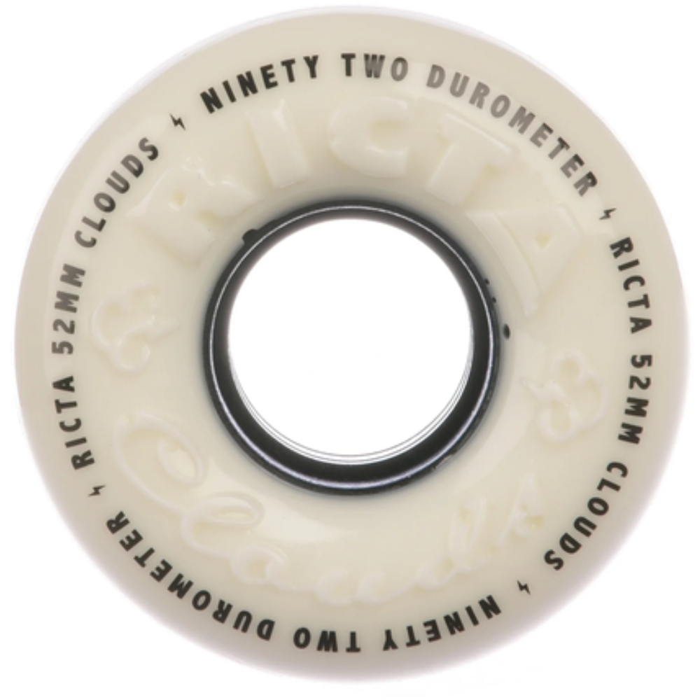 Ricta Wheels 52mm Clouds White 92a Skateboard-Rollen White Black